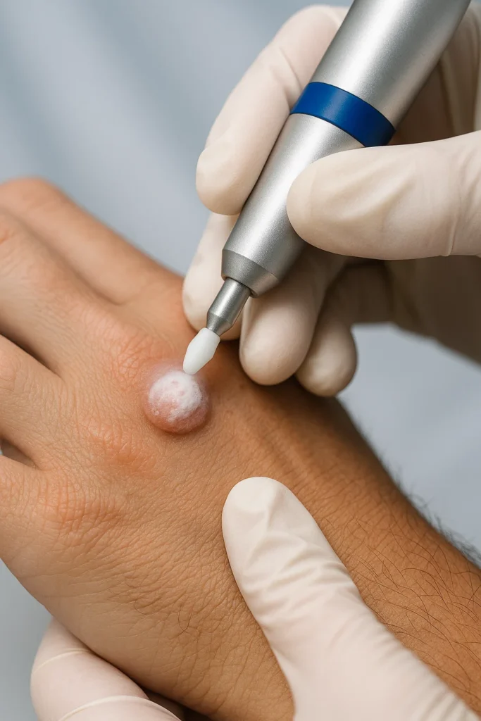 example of wart removal East Sussex using cryopen