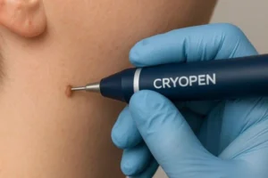 Person receiving skin tag removal East Sussex